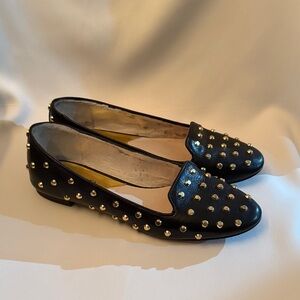 MICHAEL KORS BLACK STUDDED FLATS
